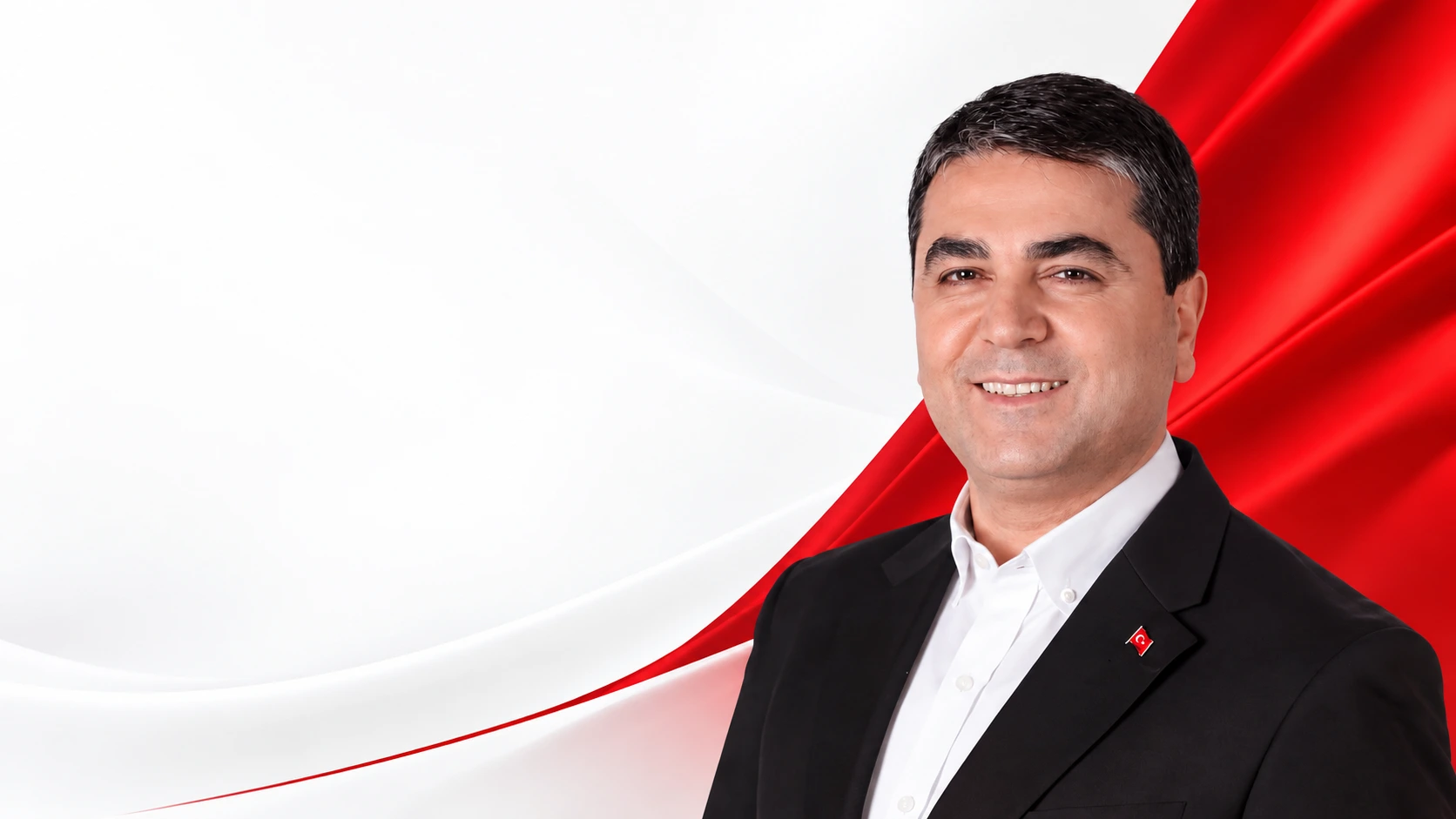 Gültekin Uysal — sağlanan portreyle hazırlanan banner tasarımı